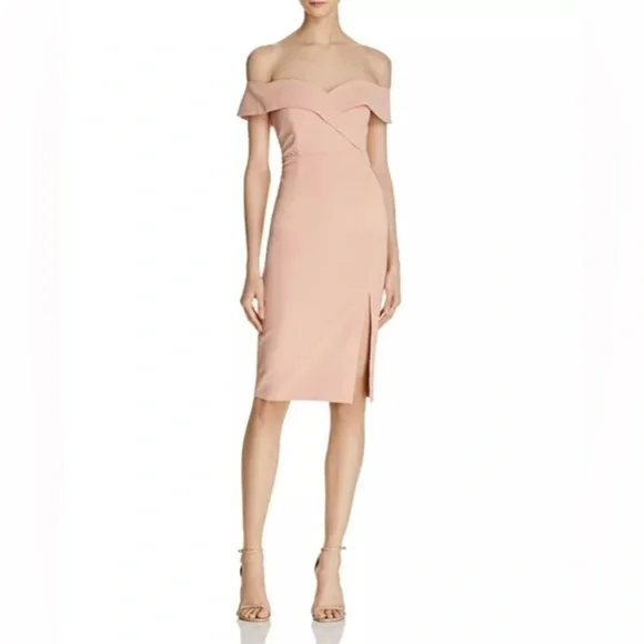 Bardot Bella Off The Shoulder Midi Length Dress Size Medium - Picture 9 of 9